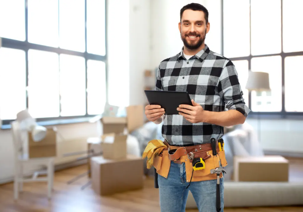 stock-photo-repair-construction-and-building-concept-happy-smiling-worker-or-builder-with-tablet-pc-computer-2018022458